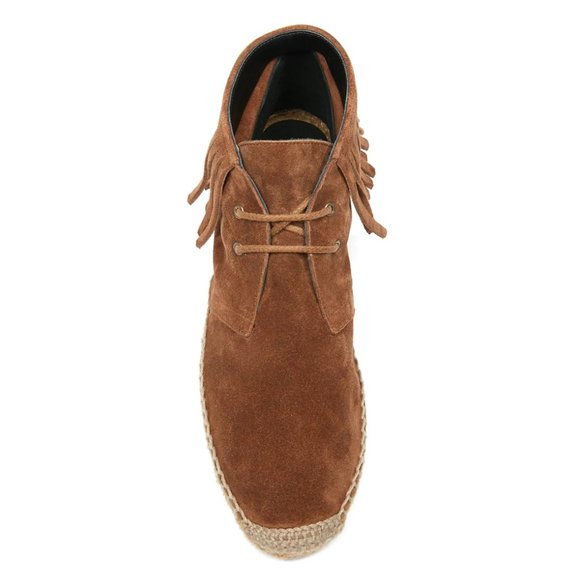 Saint Laurent Fringe Suede Lace-Up Espadrilles - Picture 3 of 7